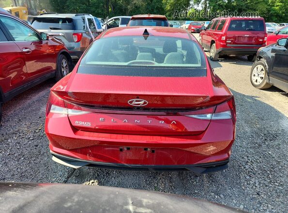 KMHLS4AG8MU109584 2021 HYUNDAI ELANTRA Burgundy უკანა ხედი