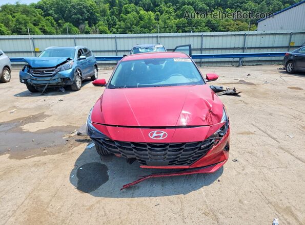 KMHLS4AG8MU109584 2021 HYUNDAI ELANTRA Burgundy წინა ხედი