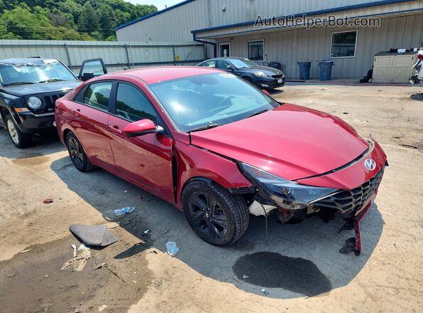 KMHLS4AG8MU109584 2021 HYUNDAI ELANTRA Burgundy წინა მარჯვენა