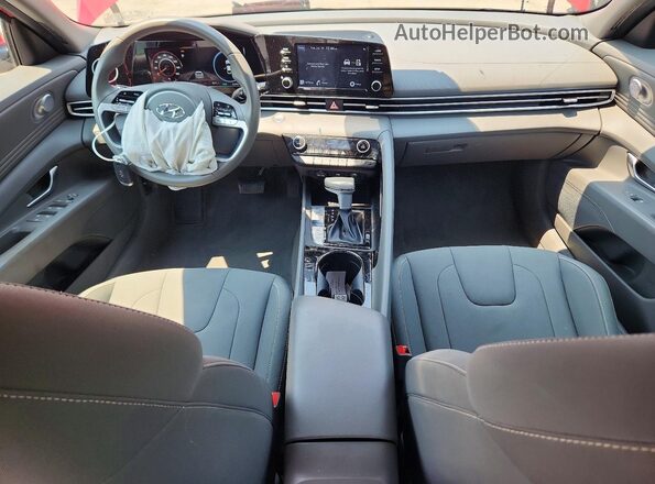 KMHLS4AG8MU109584 2021 HYUNDAI ELANTRA Burgundy წინა პანელის ხედი