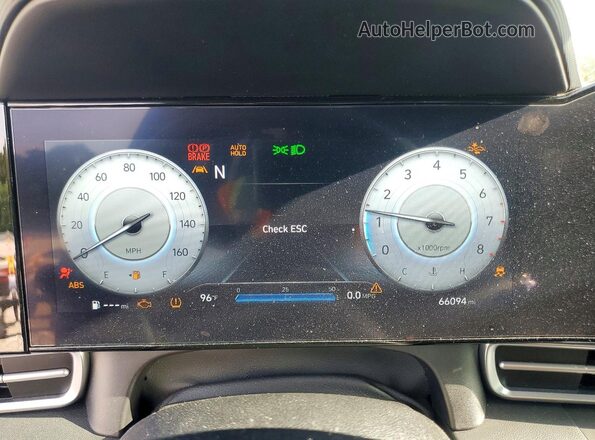 KMHLS4AG8PU440167 2023 HYUNDAI ELANTRA Blue ხელსაწყოთა პანელის ხედი