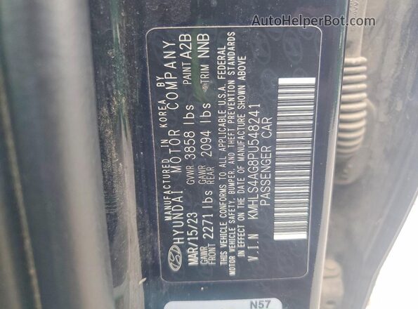 KMHLS4AG8PU548241 2023 HYUNDAI ELANTRA Black Вид наклейки з VIN-кодом