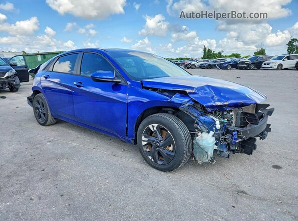 KMHLS4AGXMU211159 2021 HYUNDAI ELANTRA Blue Delantero derecho