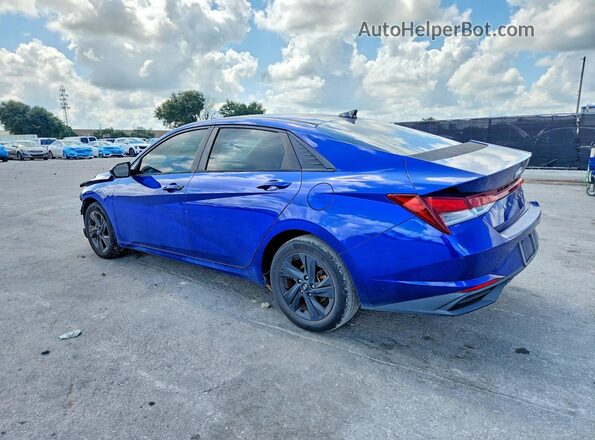 KMHLS4AGXMU211159 2021 HYUNDAI ELANTRA Blue Trasero izquierdo