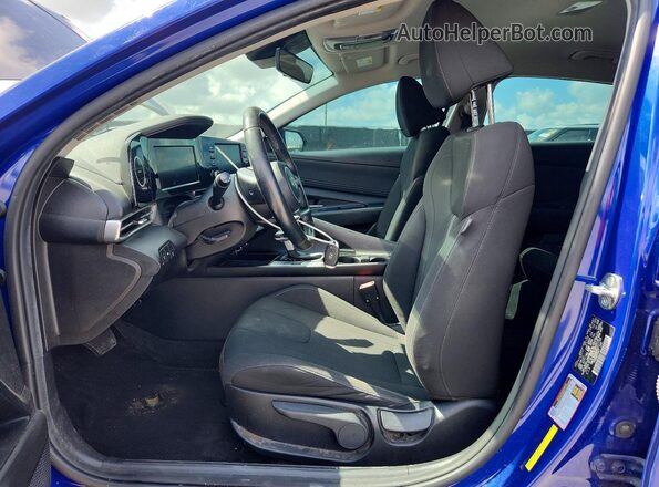 KMHLS4AGXMU211159 2021 HYUNDAI ELANTRA Blue Vista interior delantera