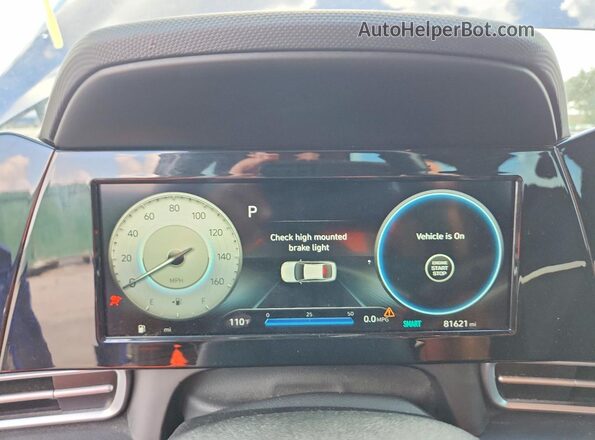 KMHLS4AGXMU211159 2021 HYUNDAI ELANTRA Blue Vista del cuadro de instrumentos