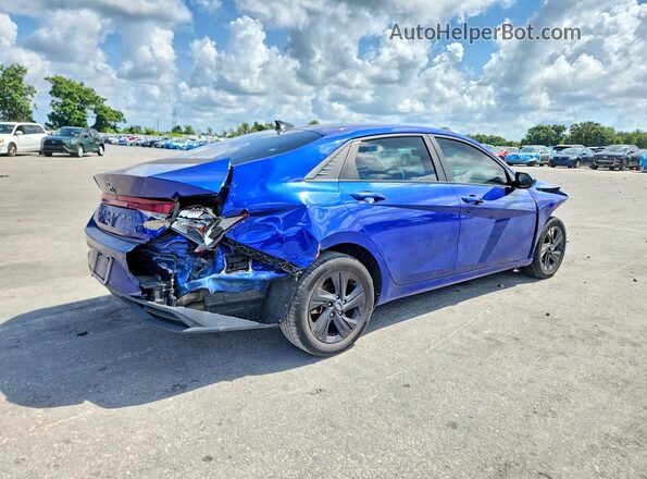 KMHLS4AGXMU211159 2021 HYUNDAI ELANTRA Blue Trasero derecho
