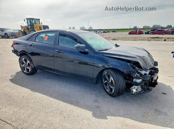 KMHLS4AGXPU515659 2023 HYUNDAI ELANTRA Black Передня права чверть