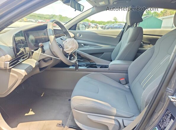 KMHLS4AGXPU568765 2023 HYUNDAI ELANTRA Gray წინა სალონის ხედი