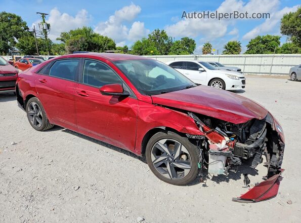 KMHLS4AGXPU617365 2023 HYUNDAI ELANTRA Red წინა მარჯვენა