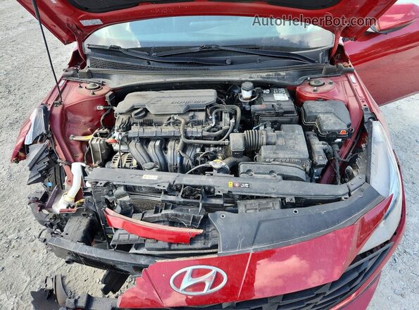 KMHLS4AGXPU617365 2023 HYUNDAI ELANTRA Red უკანა სალონის ხედი