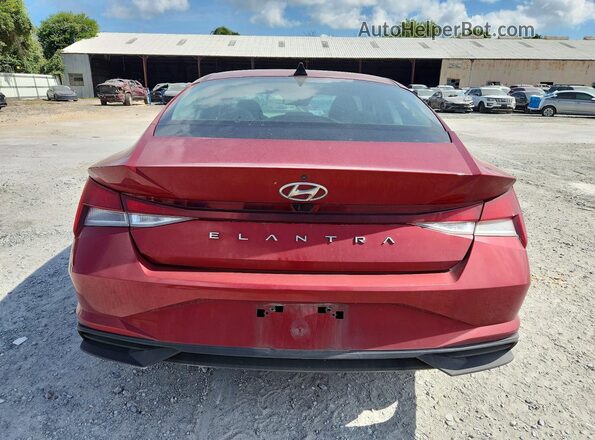 KMHLS4AGXPU617365 2023 HYUNDAI ELANTRA Red უკანა ხედი