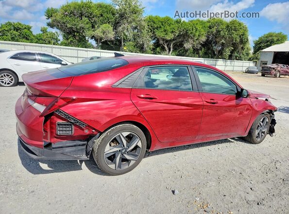 KMHLS4AGXPU617365 2023 HYUNDAI ELANTRA Red უკანა მარჯვენა