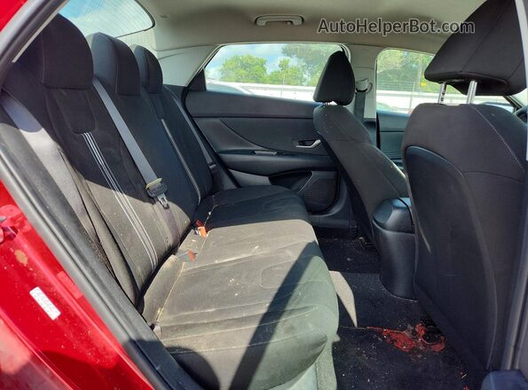 KMHLS4AGXPU617365 2023 HYUNDAI ELANTRA Red უკანა სავარძლების ხედი