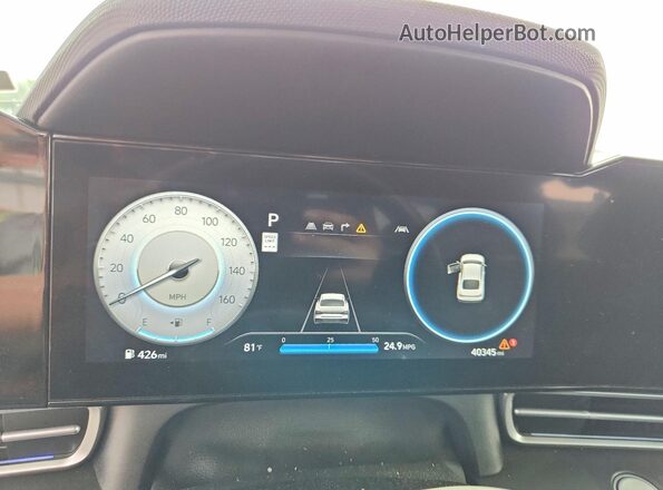 KMHLS4DG0SU920434 2025 HYUNDAI ELANTRA Blue Вид щитка приладів