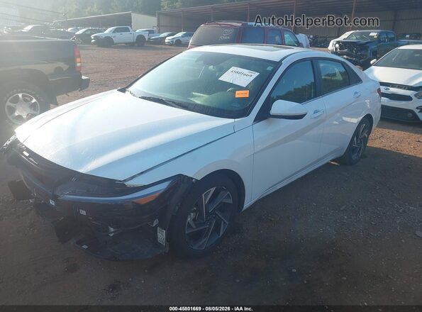 KMHLS4DG2SU031103 2025 HYUNDAI ELANTRA White Առջևի ձախ երեք քառորդ տեսարան