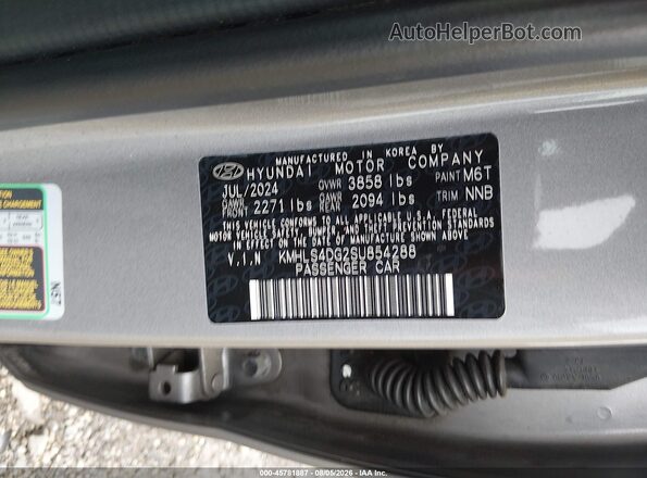 KMHLS4DG2SU854288 2025 HYUNDAI ELANTRA Silver Widok komory silnika