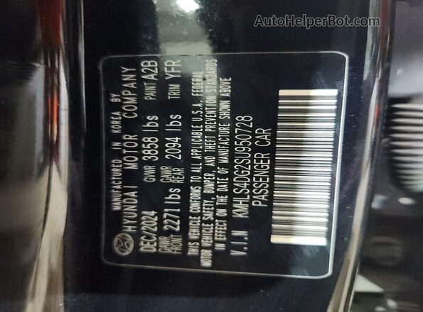 KMHLS4DG2SU950728 2025 HYUNDAI ELANTRA Black Շարժիչի բաժամունքի տեսք