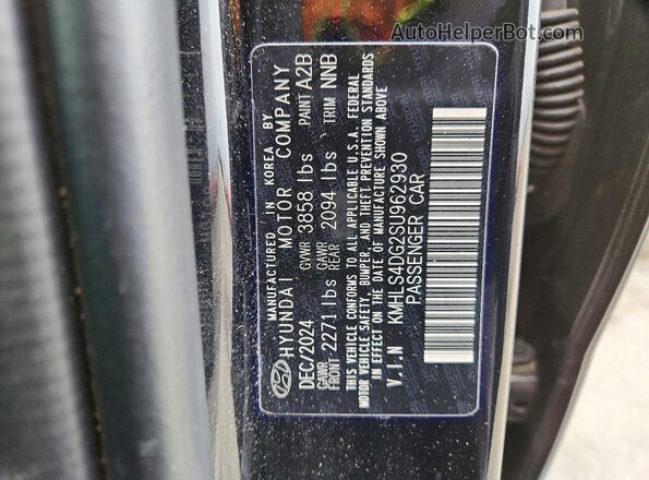 KMHLS4DG2SU962930 2025 HYUNDAI ELANTRA Black Vista del compartimento del motor
