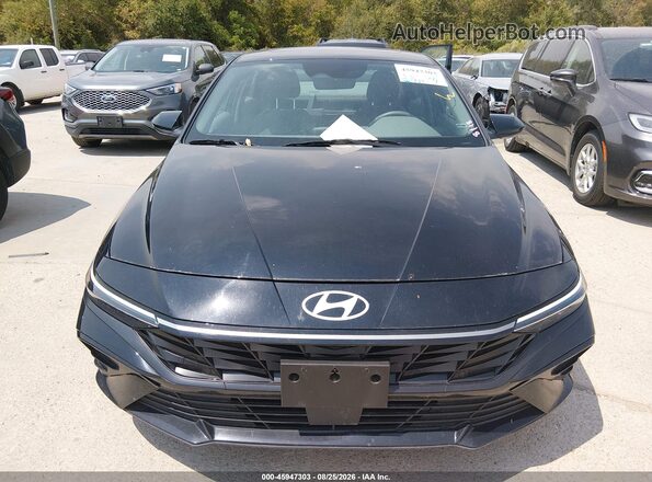 KMHLS4DG3SU001558 2025 HYUNDAI ELANTRA Black Սարքավորումների վահանակի տեսք
