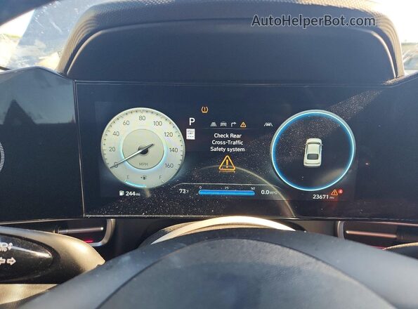 KMHLS4DG4RU688110 2024 HYUNDAI ELANTRA Silver Instrument cluster view