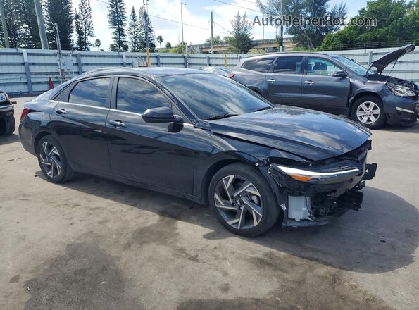 KMHLS4DG4RU796520 2024 HYUNDAI ELANTRA Black Przód prawy