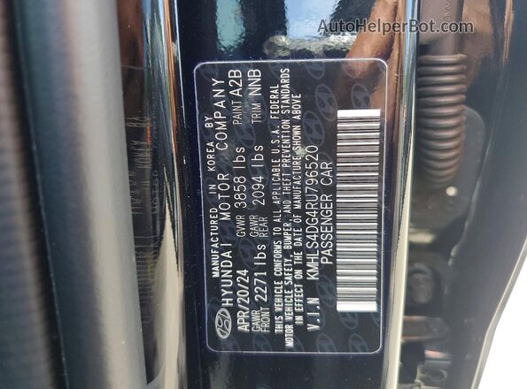 KMHLS4DG4RU796520 2024 HYUNDAI ELANTRA Black Widok komory silnika