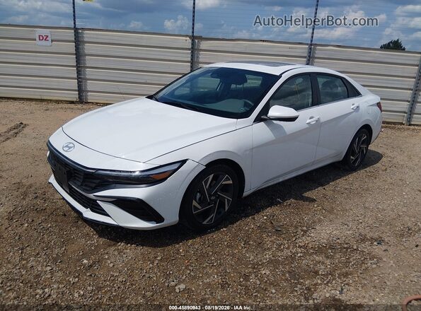 KMHLS4DG4SU019440 2025 HYUNDAI ELANTRA White Vista tres cuartos delantera izquierda