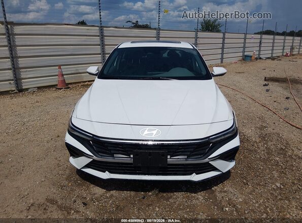 KMHLS4DG4SU019440 2025 HYUNDAI ELANTRA White Vista del cuadro de instrumentos