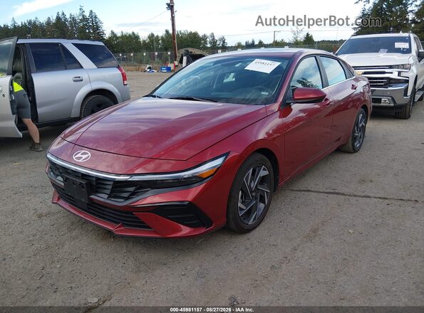 KMHLS4DG4SU873196 2025 HYUNDAI ELANTRA Бордовый Передняя левая четверть