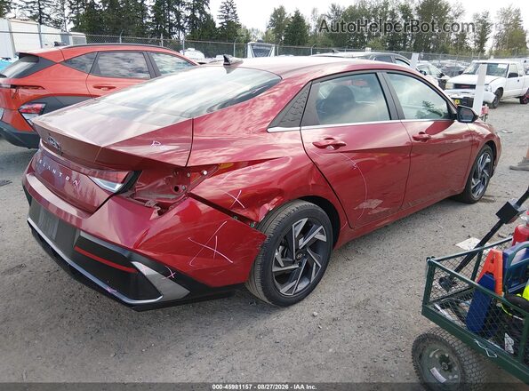 KMHLS4DG4SU873196 2025 HYUNDAI ELANTRA Бордовый Задняя правая четверть