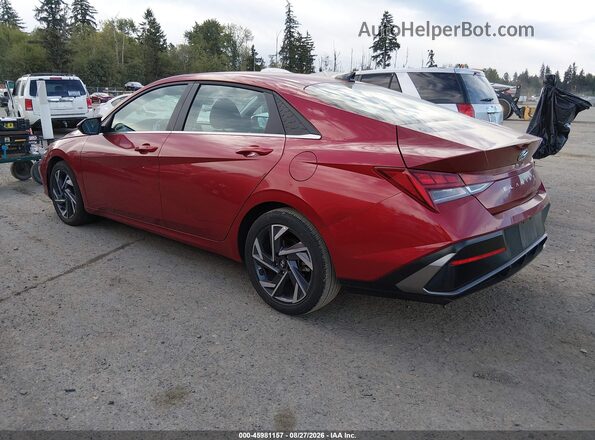 KMHLS4DG4SU873196 2025 HYUNDAI ELANTRA Бордовый Задняя левая четверть