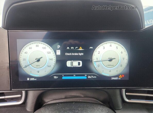 KMHLS4DG5SU019950 2025 HYUNDAI ELANTRA White Սարքավորումների վահանակի տեսք