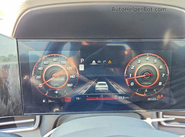 KMHLS4DG6SU998443 2025 HYUNDAI ELANTRA Gray Вид щитка приладів