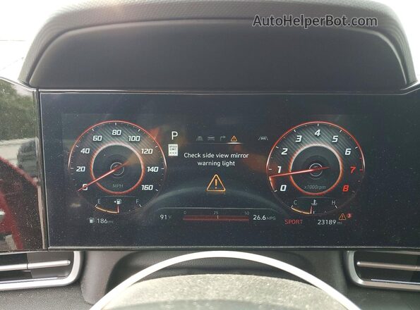 KMHLS4DG7RU768243 2024 HYUNDAI ELANTRA Maroon Instrument cluster view