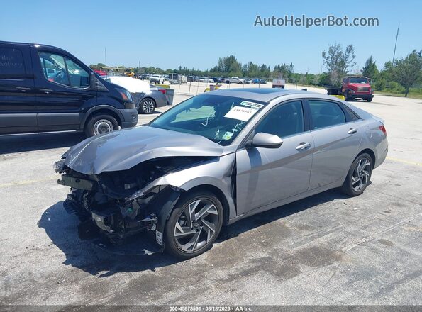 KMHLS4DG8SU001622 2025 HYUNDAI ELANTRA Gray Առջևի ձախ երեք քառորդ տեսարան