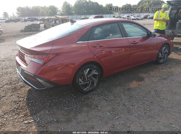 KMHLS4DG8SU018680 2025 HYUNDAI ELANTRA Red უკანა მარჯვენა