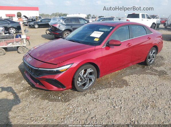 KMHLS4DG8SU018680 2025 HYUNDAI ELANTRA Red წინა მარცხენა ხედი სამი მეოთხედიდან
