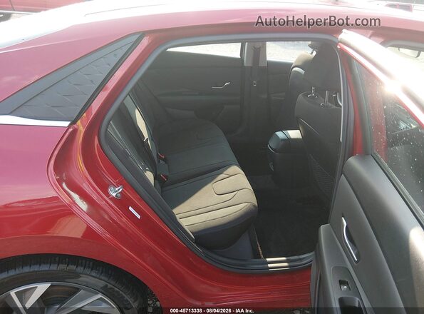 KMHLS4DG8SU018680 2025 HYUNDAI ELANTRA Red VIN კოდის სტიკერის ხედი