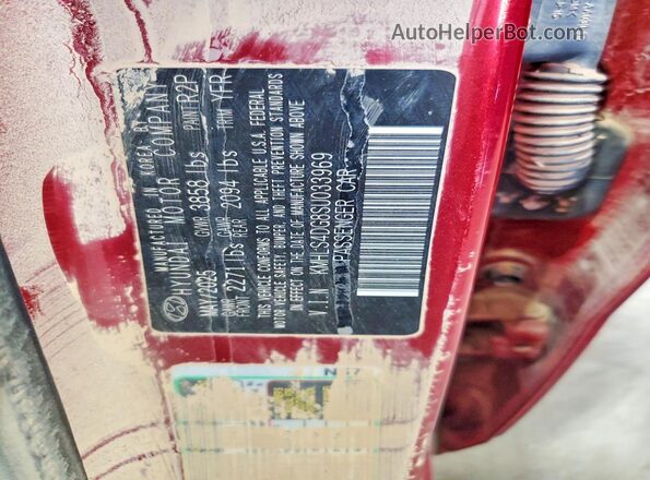 KMHLS4DG8SU033969 2025 HYUNDAI ELANTRA Red Вид підкапотного простору