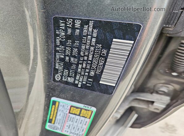 KMHLS4DG8SU913134 2025 HYUNDAI ELANTRA Gray Շարժիչի բաժամունքի տեսք