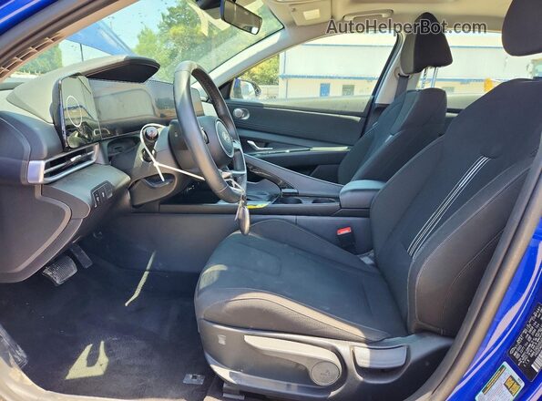 KMHLS4DG9SU001158 2025 HYUNDAI ELANTRA Blue წინა სალონის ხედი