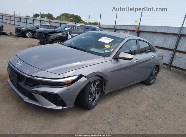 KMHLS4DG9SU046990 2025 HYUNDAI ELANTRA Gray Առջևի ձախ երեք քառորդ տեսարան