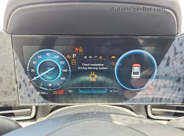 KMHLS4DG9SU877356 2025 HYUNDAI ELANTRA Белый Вид щитка приборов