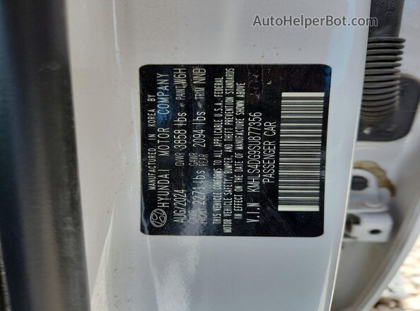 KMHLS4DG9SU877356 2025 HYUNDAI ELANTRA Белый Вид подкапотного пространства