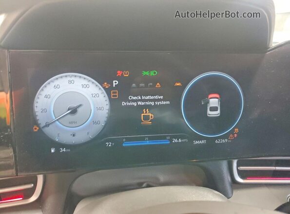KMHLS4DG9SU909965 2025 HYUNDAI ELANTRA Black Widok zestawu wskaźników