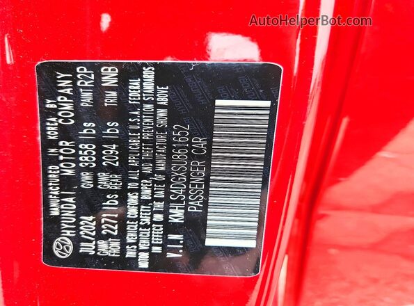 KMHLS4DGXSU861652 2025 HYUNDAI ELANTRA Красный Вид подкапотного пространства