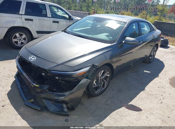 KMHLS4DGXSU999563 2025 HYUNDAI ELANTRA Gray წინა მარცხენა ხედი სამი მეოთხედიდან