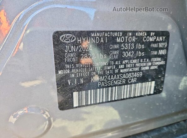 KMHM24AAXSA083469 2025 HYUNDAI IONIQ Gray Вид підкапотного простору
