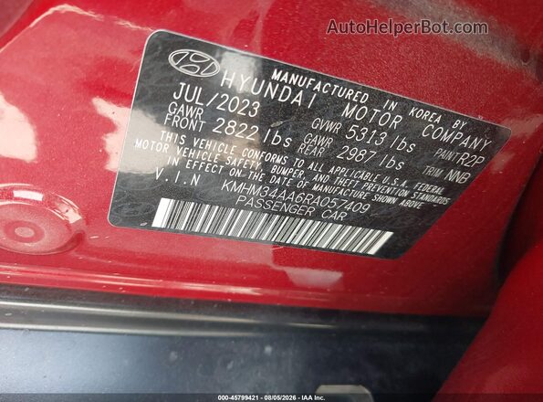 KMHM34AA6RA057409 2024 HYUNDAI IONIQ 6 Red Engine compartment view